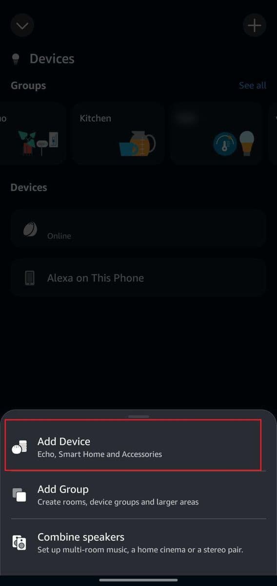 Tap Add Device