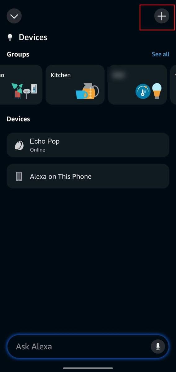 Tap the Add (+) icon