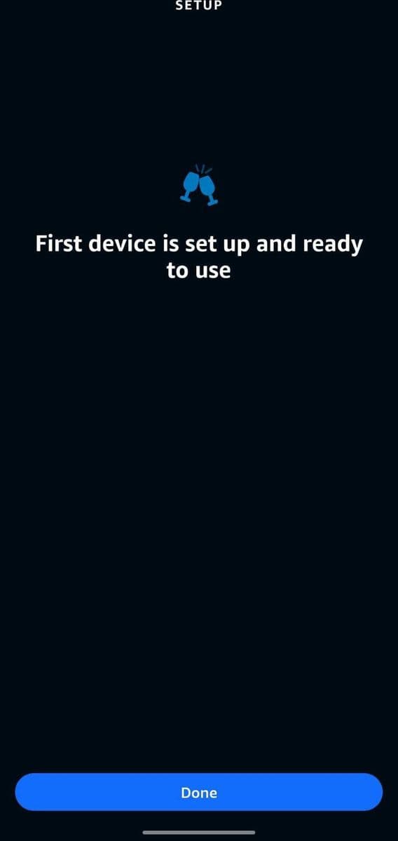 Finish the setup