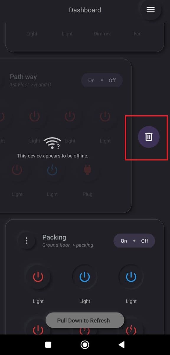 Remove an offline device