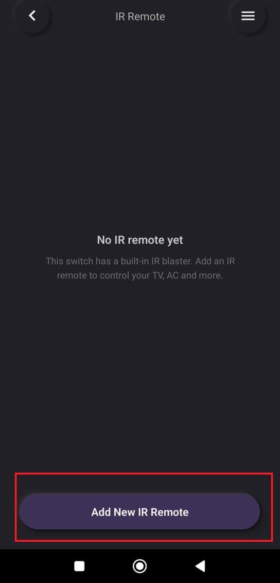 Tap Add New IR Remote