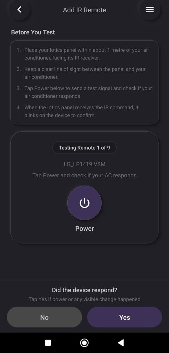 Test the remote