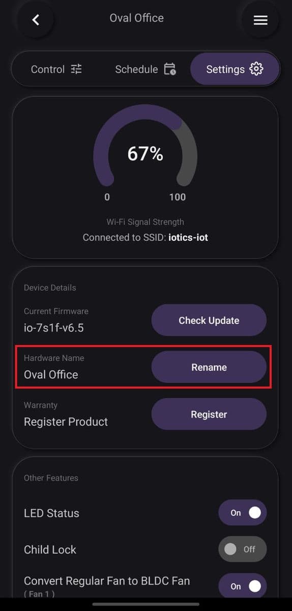 Rename a device