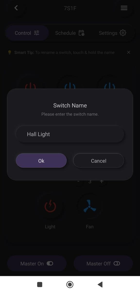 Rename a single switch