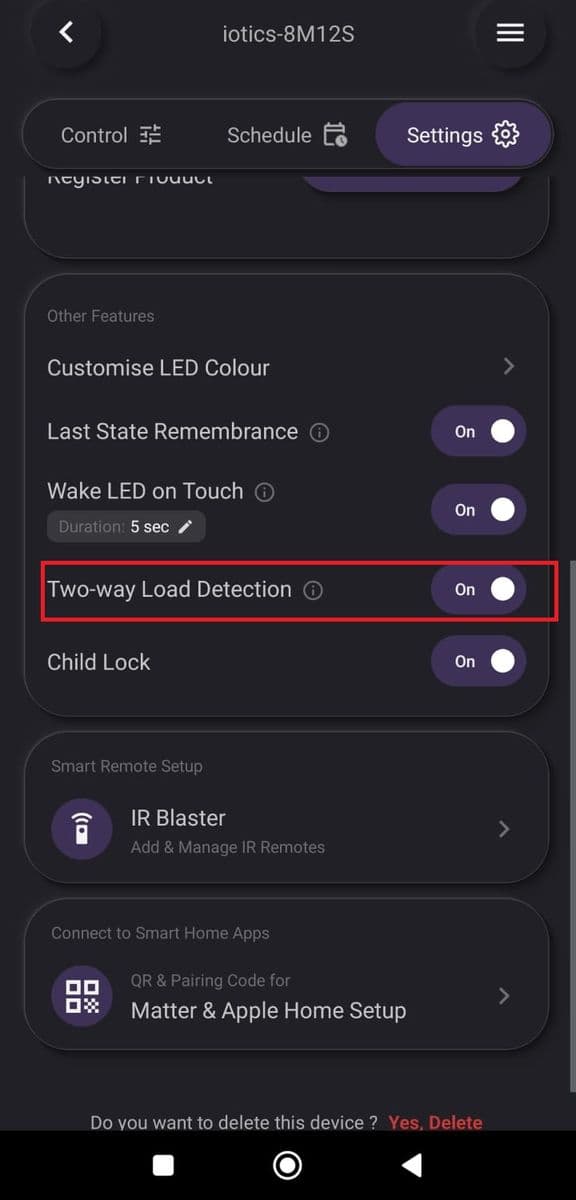 Turn on Two-way Load Detection