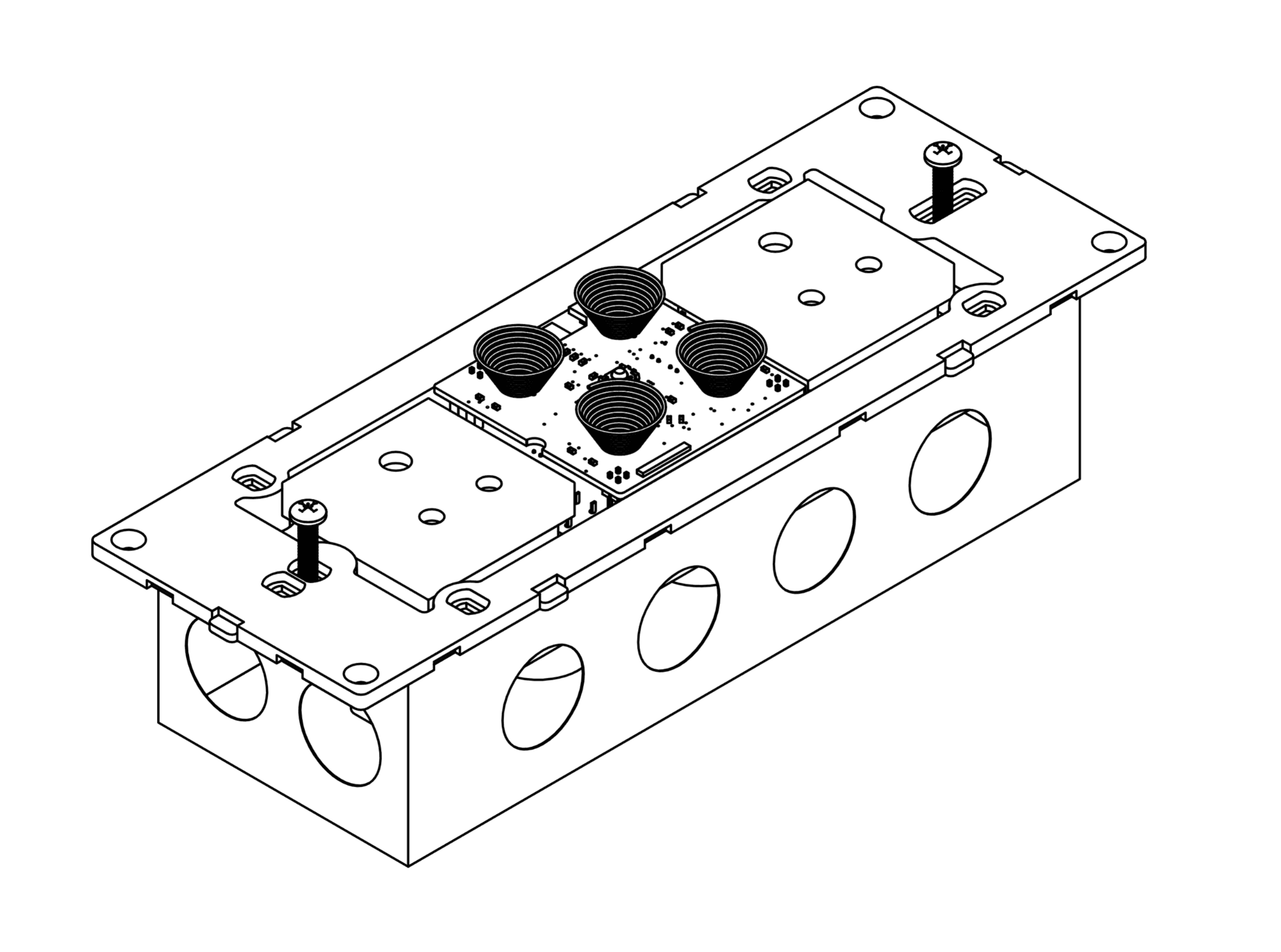 Fix the module to the box